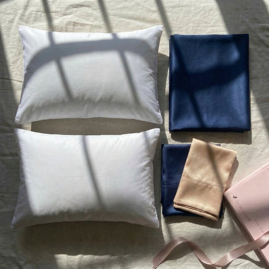 The Beauty Sleep Set - Silk bed sheets | 2 Silk Pillowcases | 2 Silk Pillows