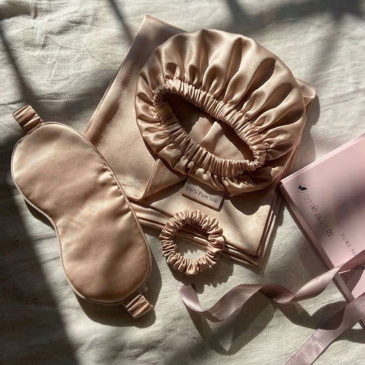 Full Night Pack - Silk Pillowcase | Sleep Mask | Scrunchie | Sleep Night bonnet